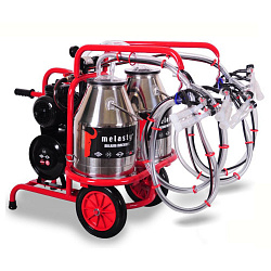 Доильный аппарат для коз, 2 подвески, силикон, 2 бидона по 30л нерж. сталь Меласти (Melasty) TKKC 4-2 PS