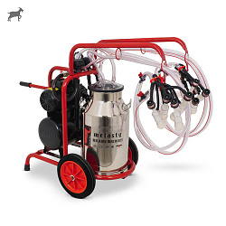 Доильный аппарат для коз, 4 подвески, силикон, бидон 40л нерж. сталь  (Melasty) TKKC 4-PS